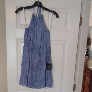 Lulus Blue Halter Neck Dress